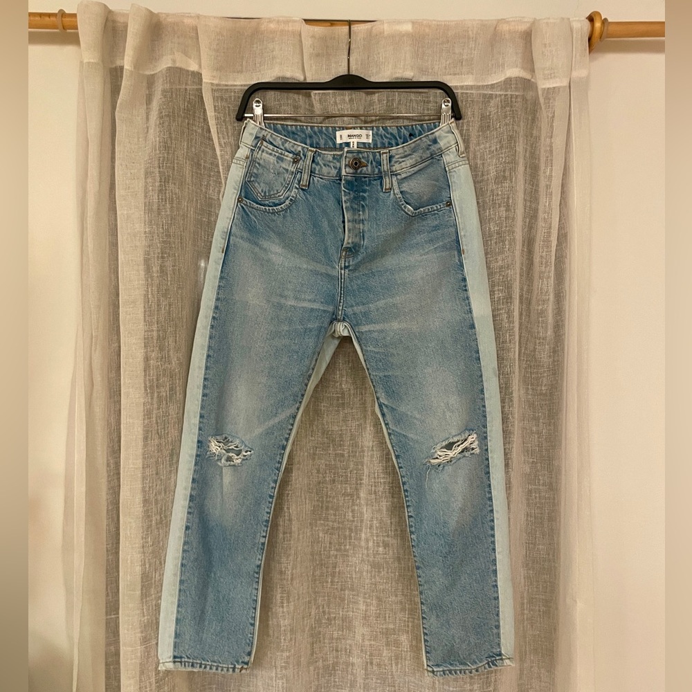 Mango Pieced Distressed Boyfriend Jeans